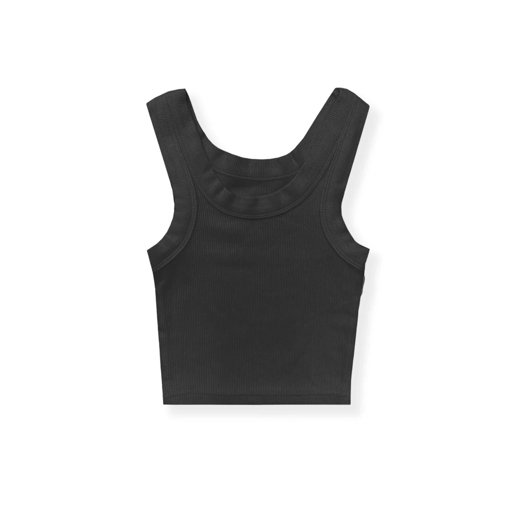 Katie J nyc Juniors' Livi ribbed Tank Black Size‎ Small S NEW